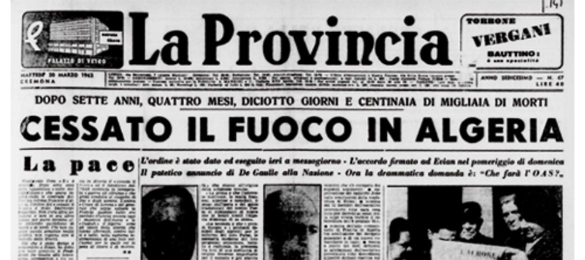 Firmato l'armistizio tra Francia e Algeria