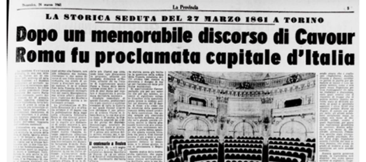 Nel 1861 Roma fu proclamata capitale d'Italia