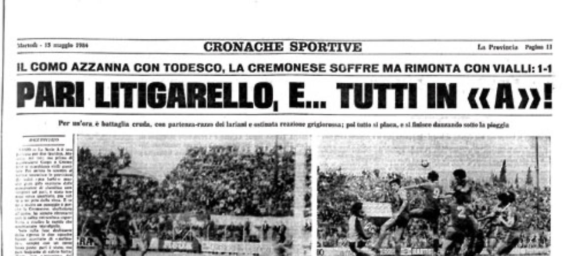 Craxi per acclamazione.Cremonese a un passo dalla serie A