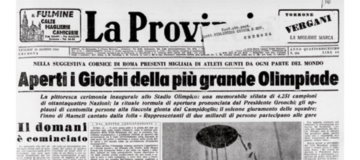 Aperti i giochi della XVII Olimpiade a Roma