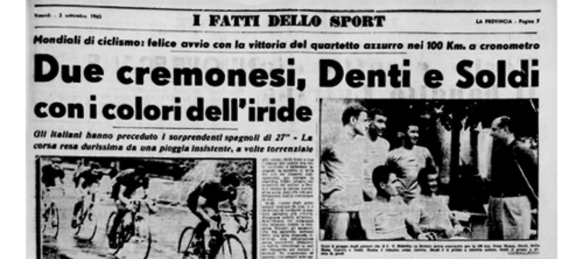 I cremonesi Denti e Soldi campioni del mondo nella cronometro a squadre di ciclismo