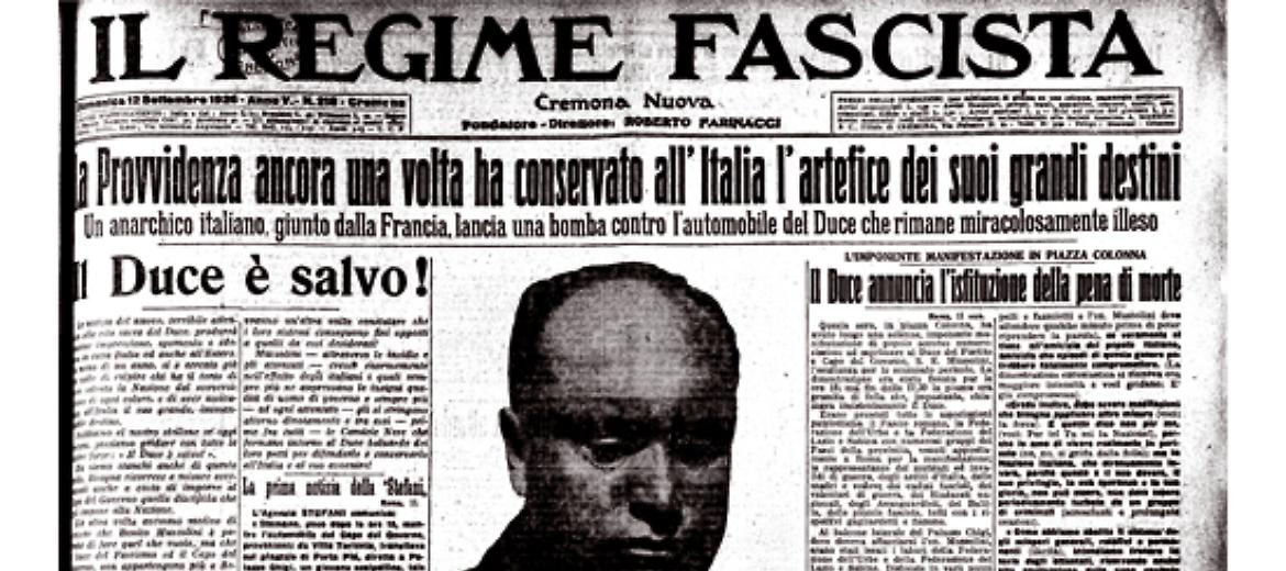 Fallito tentativo di assassinio a Benito Mussolini