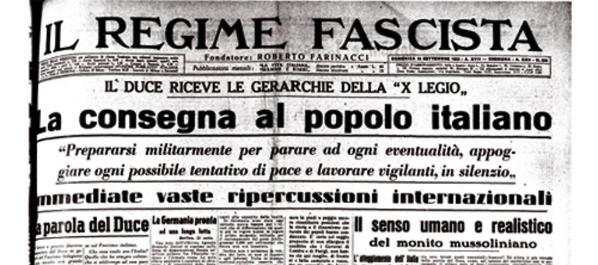 Il Duce riceve le gerarchie della "X Legio"