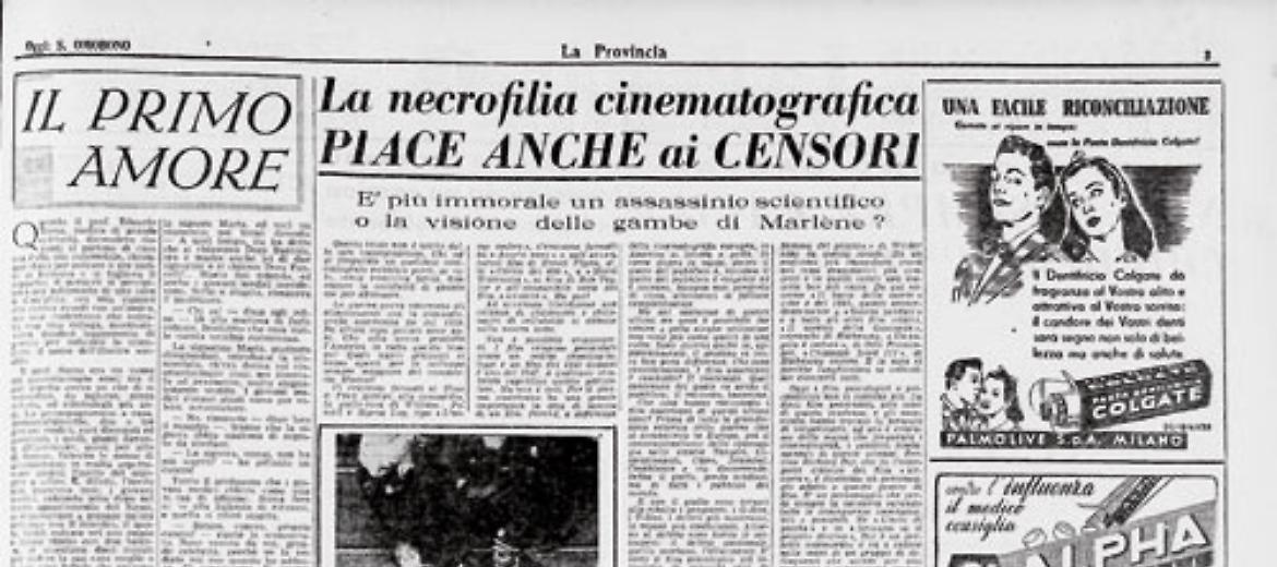 E' più immorale un assassinio scientifico o la visione delle gambe di Marlene?