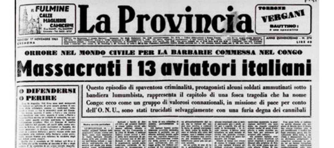 Tragica fine di 13 aviatori italiani barbaramente trucidati in Congo
