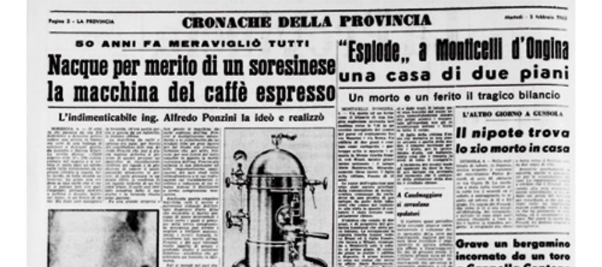 Nacque per merito di un soresinese la macchina del caffè espresso