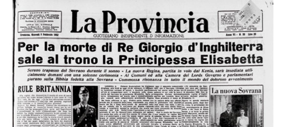 Muore Giorgio VI: Elisabetta II diventa regina d'Inghilterra 
