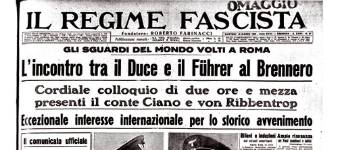 Adolf Hitler e Benito Mussolini si incontrano al Passo del Brennero