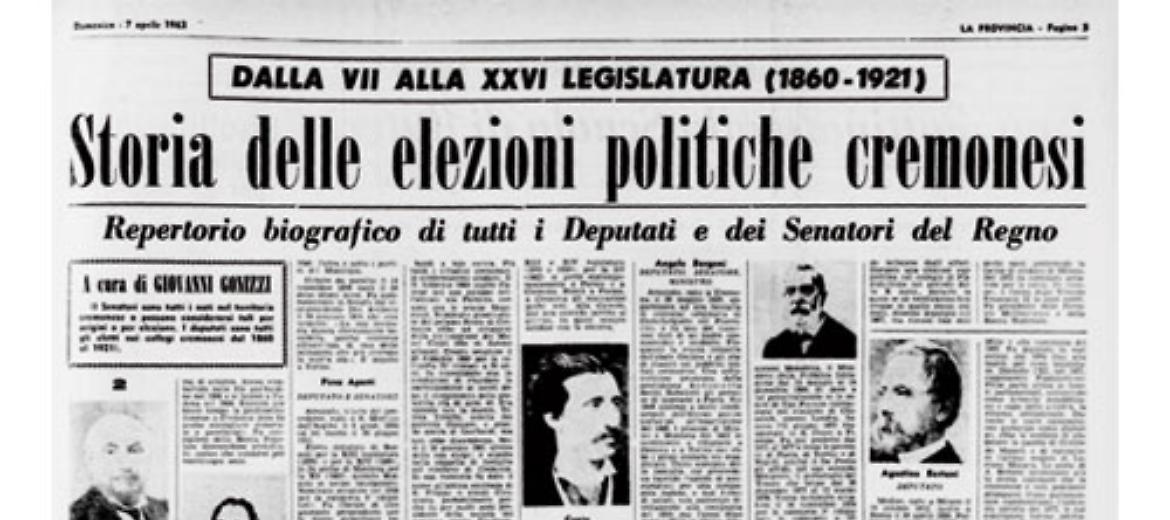 Storia delle elezioni politiche cremonesi dal 1860 al 1921