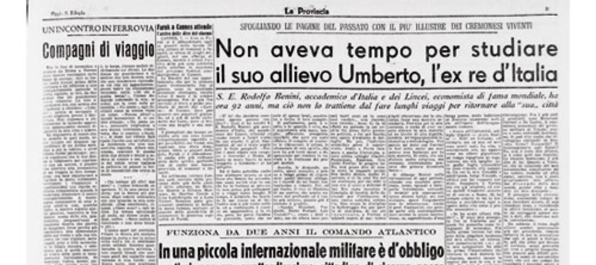 L'ex re Umberto fu allievo di un illustre accademico cremonese