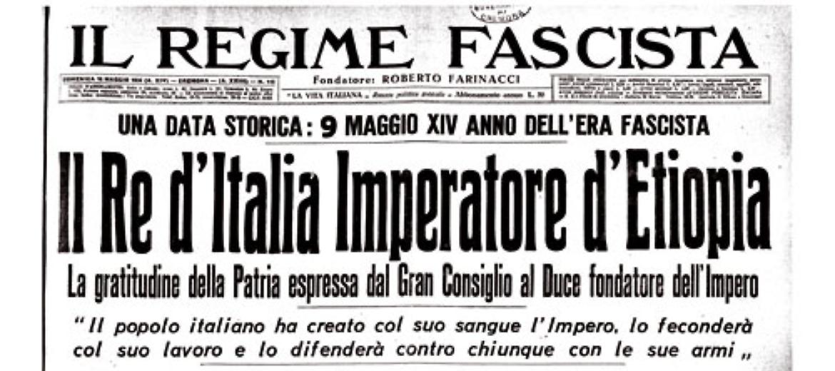 Il re d'Italia, Vittorio Emanuele III, è l'Imperatore d'Etiopia