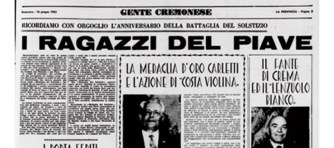 "I ragazzi del Piave" della prima guerra mondiale