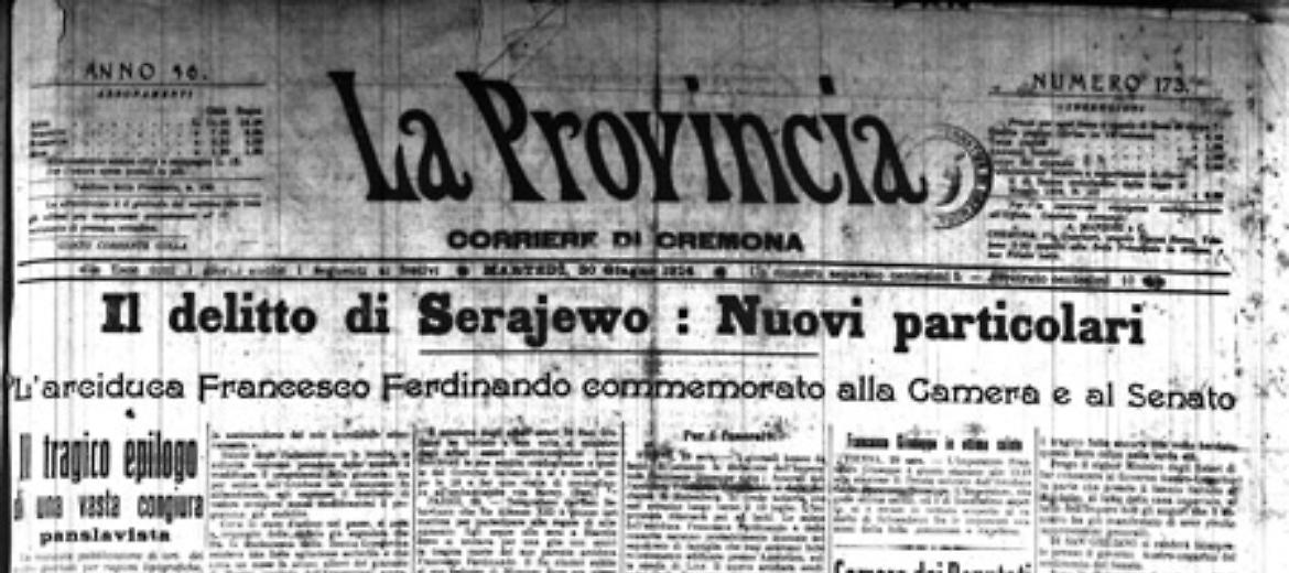 Scoppia la 1a guerra mondiale: particolari sul delitto di Serajewo