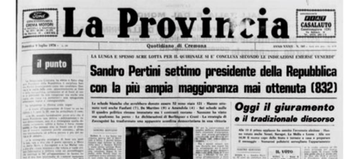  Sandro Pertini è eletto settimo Presidente della Repubblica Italiana