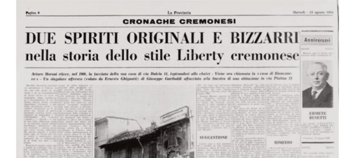 Due spiriti originali e bizzarri nella storia dello stile Liberty cremonese
