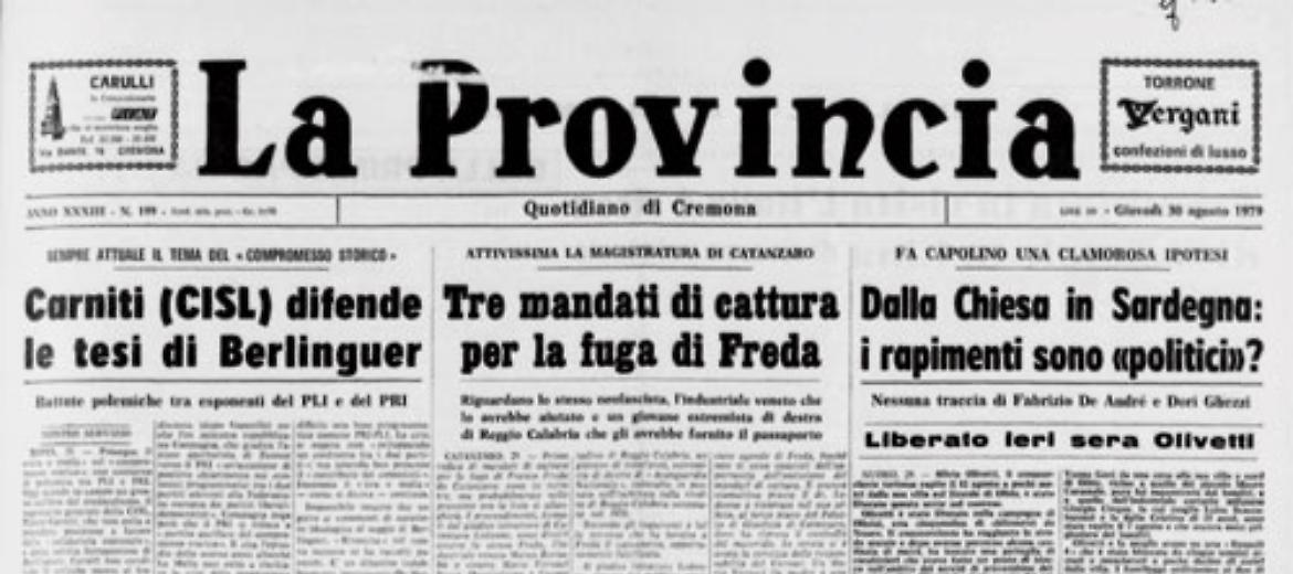 Il generale Dalla Chiesa in Sardegna per debellare la piaga dei rapimenti