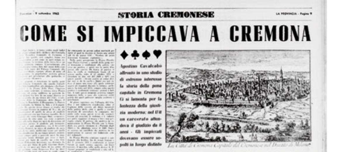 La pena capitale a Cremona