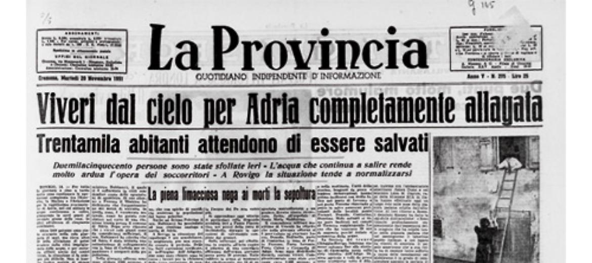 Alluvione del Polesine: Adria e Rovigo come una piccola "Comacchio"