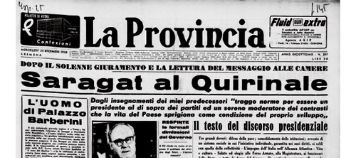  Giuseppe Saragat presta giuramento come quinto Presidente della Repubblica Italiana