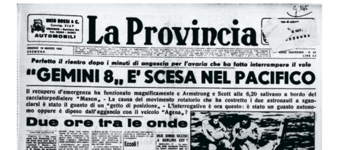 Sani e salvi gli astronauti Armastrong e Scott dopo lo splash-down della Gemini 8