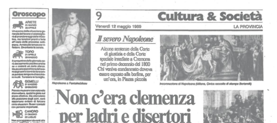 Uno studio approfondito sul periodo napoleonico a Cremona