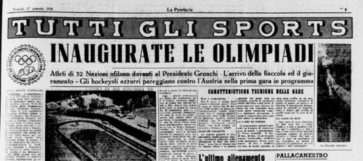 Aperta ufficialmente la VII edizione dei Giochi olimpici invernali a Cortina d'Ampezzo