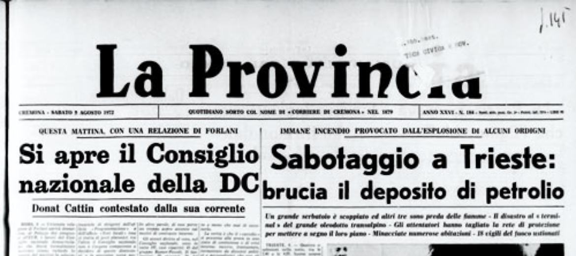 Attentato al deposito petrolifero di Trieste