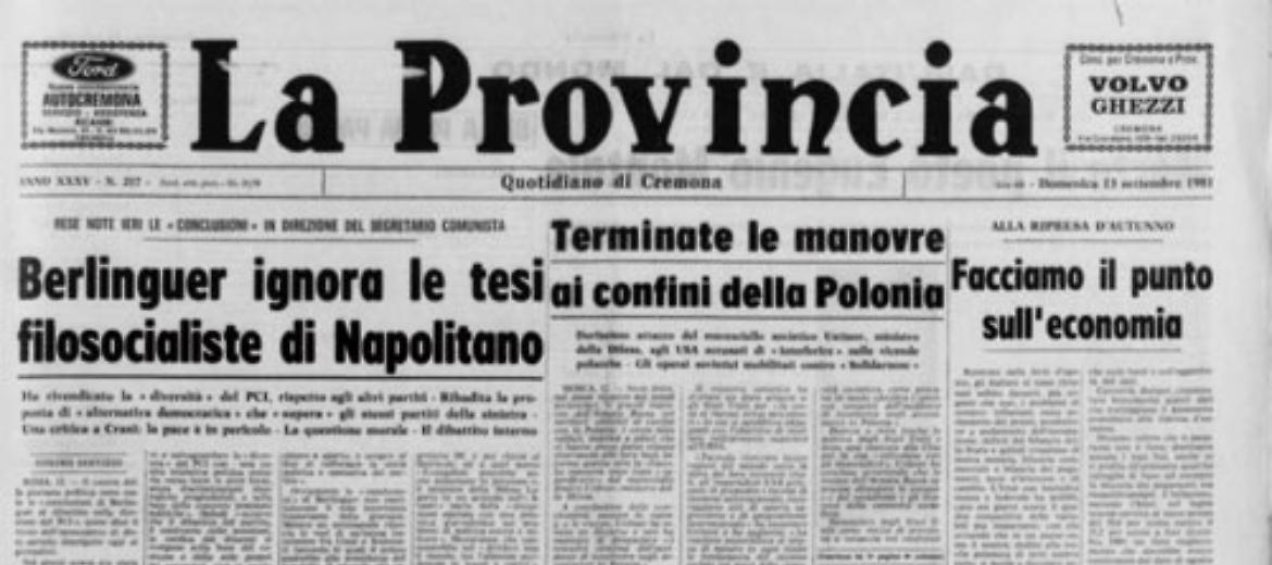 Berlinguer ignora le tesi filosocialiste di Napolitano Terminate le manovre ai confini della Polonia