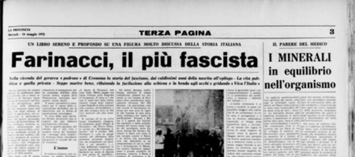 "Farinacci, il più fascista" - Un libro sereno e profondo su una figura molto discussa della storia italiana