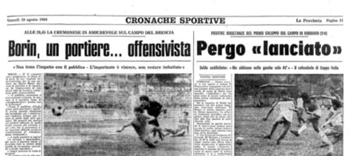 Borin, un portiere....offensivista - Pergo <<lanciato>>