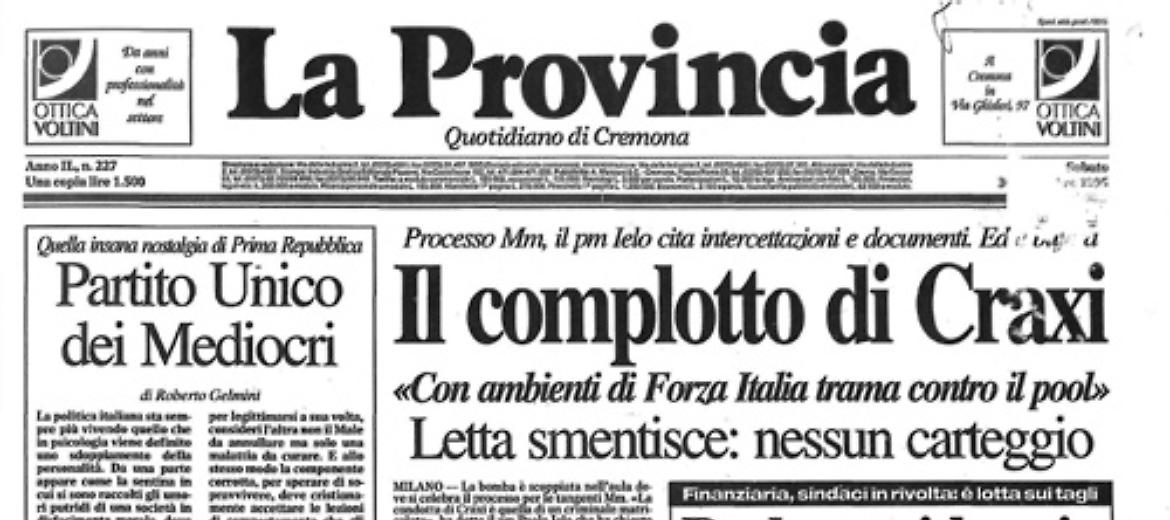 * Il complotto di Craxi - * Caccia al falso invalido