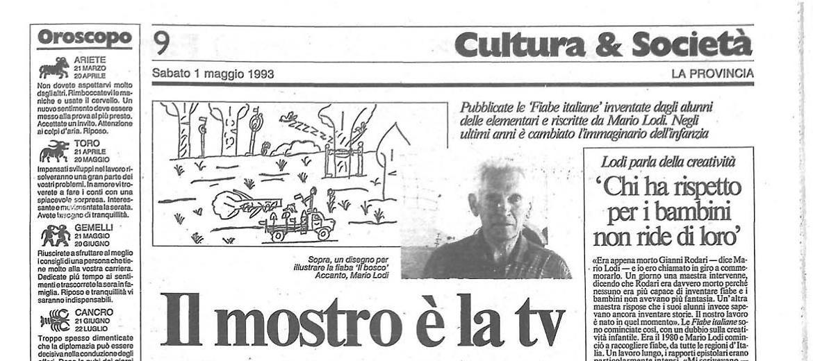 Pubblicato il libro 'Fiabe italiane' curato dal maestro piadenese Mario Lodi
