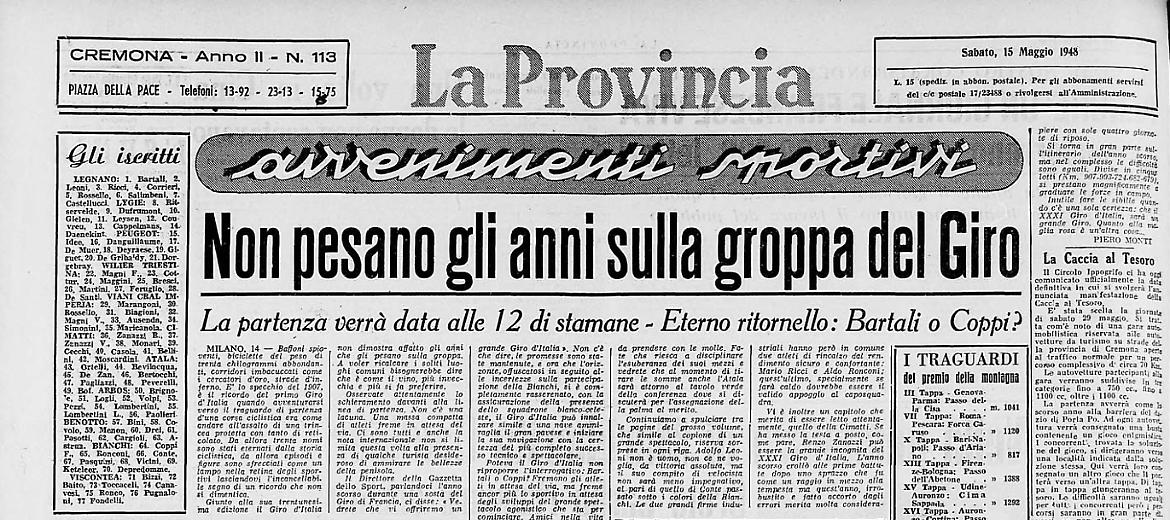 La 31^ edizione del Giro d'Italia