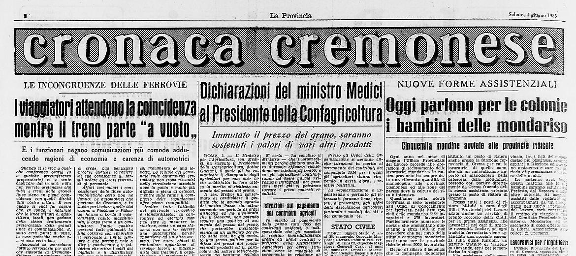I bambini delle mondariso partono per le colonie