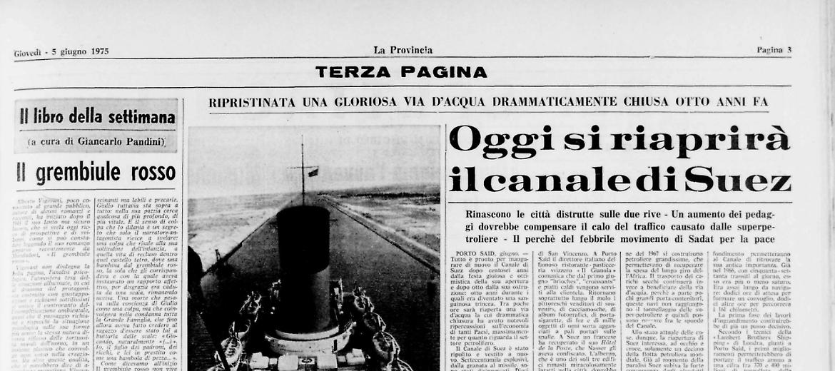 Oggi si riaprirà il canale di Suez