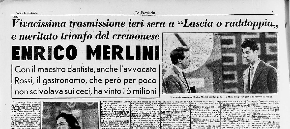 Enrico Merlini trionfa a Lascia o raddoppia