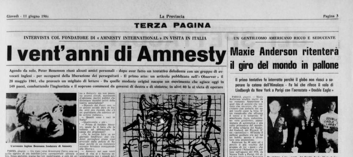 I vent'anni di Amnesty