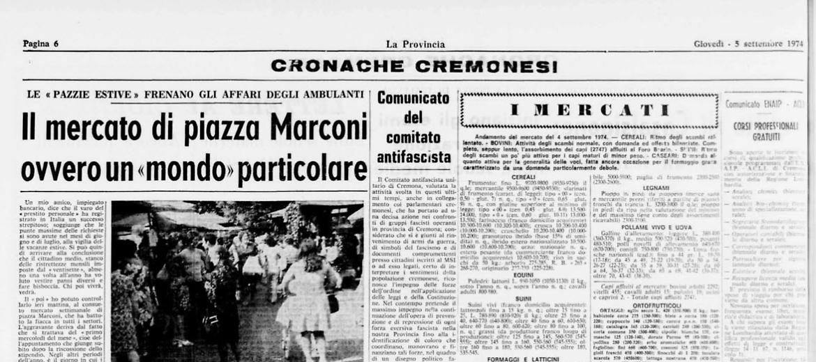 Le « pazzie estive » frenano gli affari degli ambulanti Il lutto per la scomparsa di Rino Capelletti