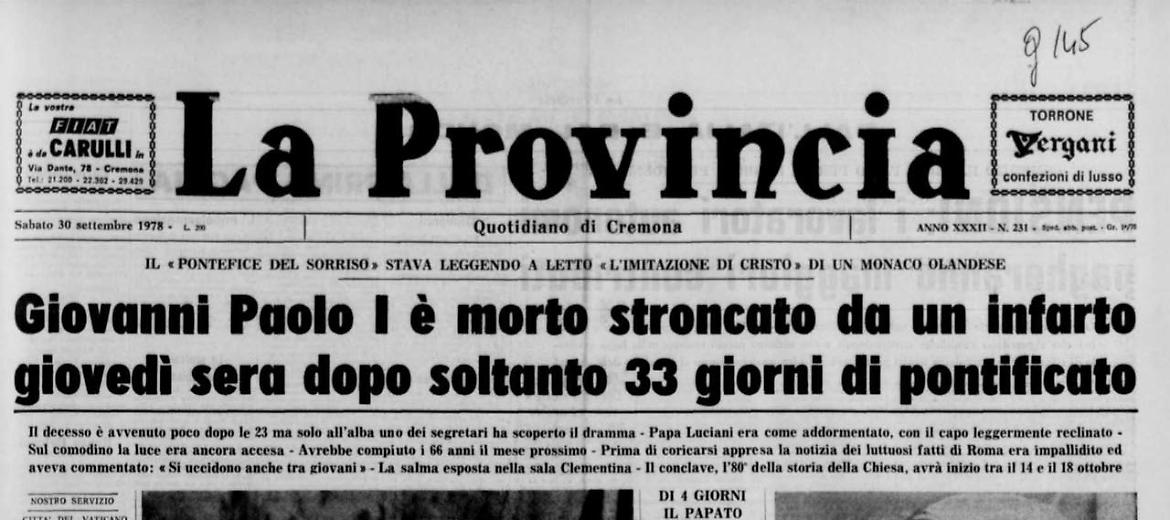 Giovanni Paolo I è morto