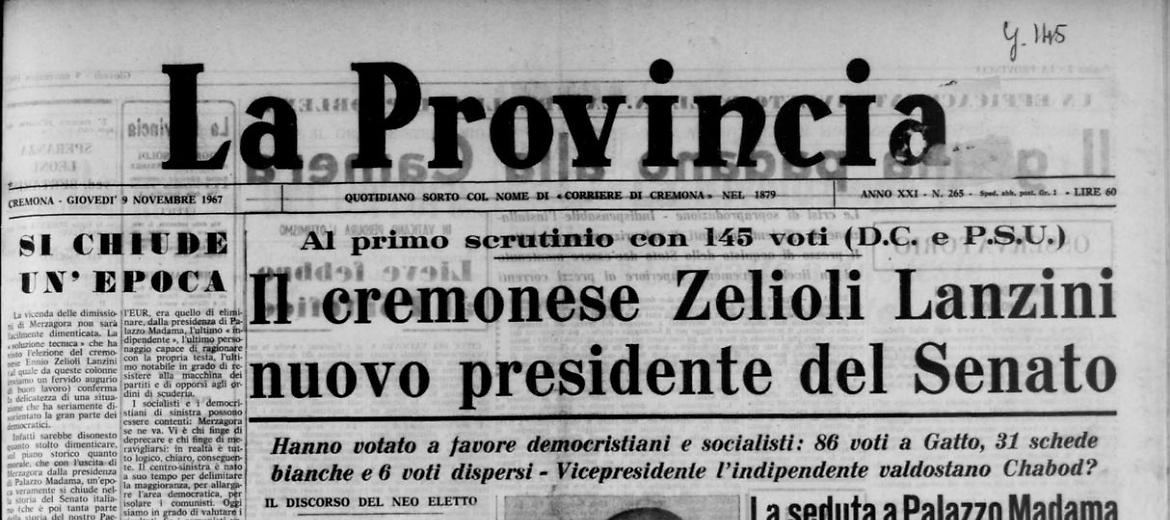 Il cremonese Zelioli Lanzini nuovo presidente del Senato