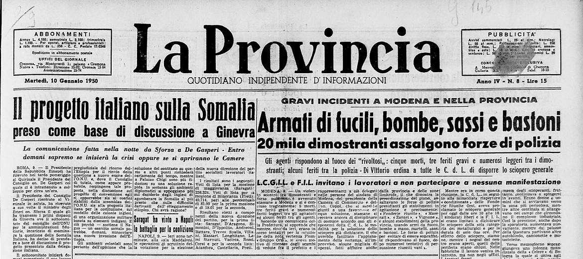 Gravi incidenti a Modena e nella provincia