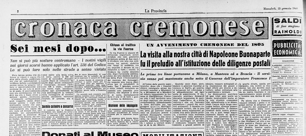 l'istituzione delle diligenze postali