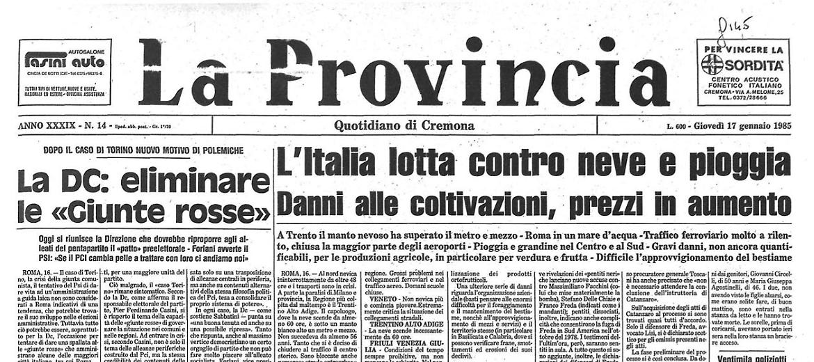 L'Italia lotta contro neve e pioggia