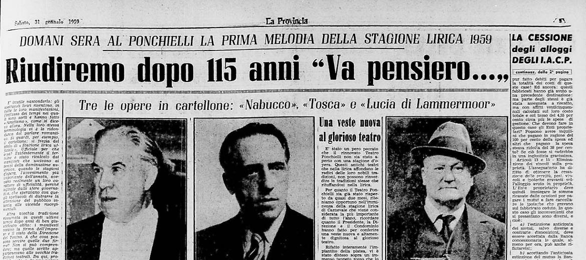 Riudiremo dopo 115 anni “Va pensiero….”