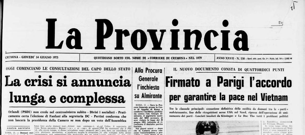 Firmato a Parigi l’accordo per garantire la pace nei Vietnam