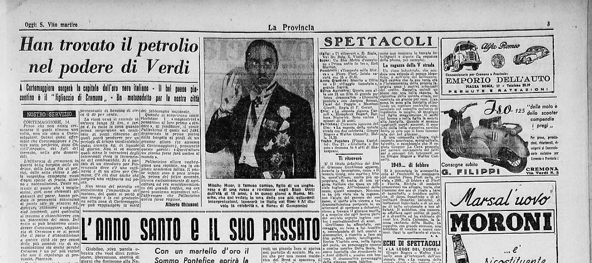 Han trovato il petrolio nel podere di Verdi
