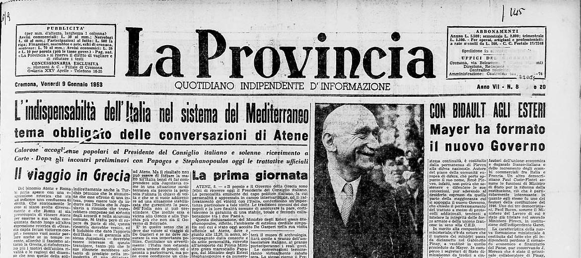 L’indispensabilità dell’Italia nel sistema del Mediterraneotema obbligato delle conversazioni di Atene
