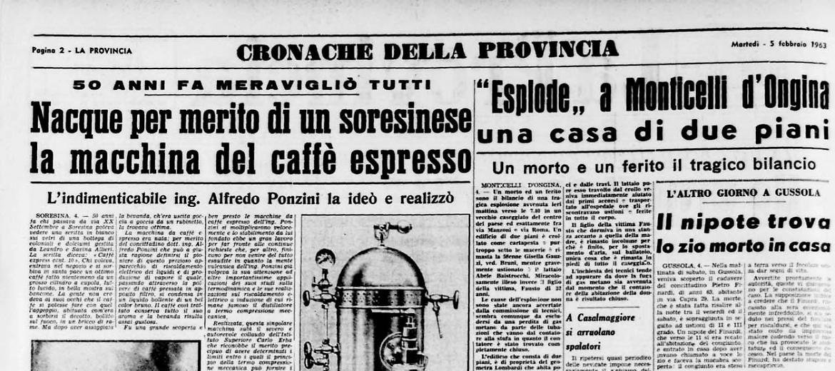 Nacque per merito di un soresinese la macchina del caffè espresso
