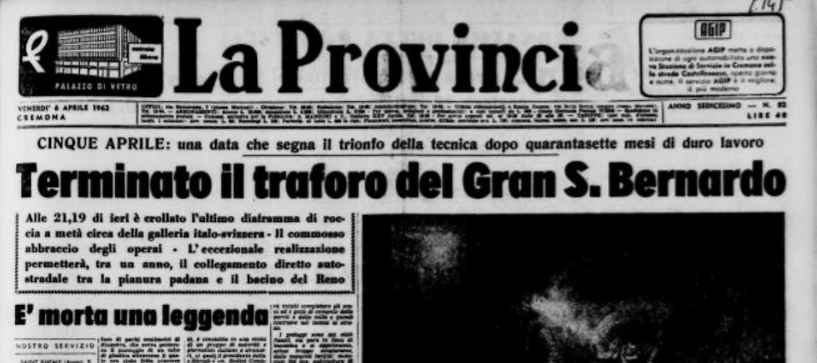 Terminato il traforo del Gran S. Bernardo