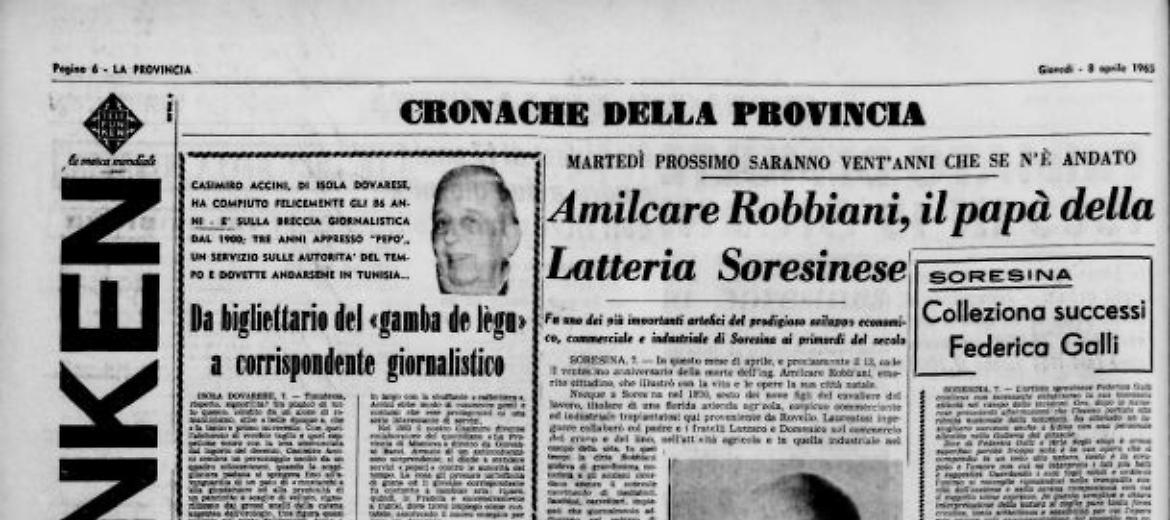 Amilcare Robbiani, il papà della Latteria Soresinese